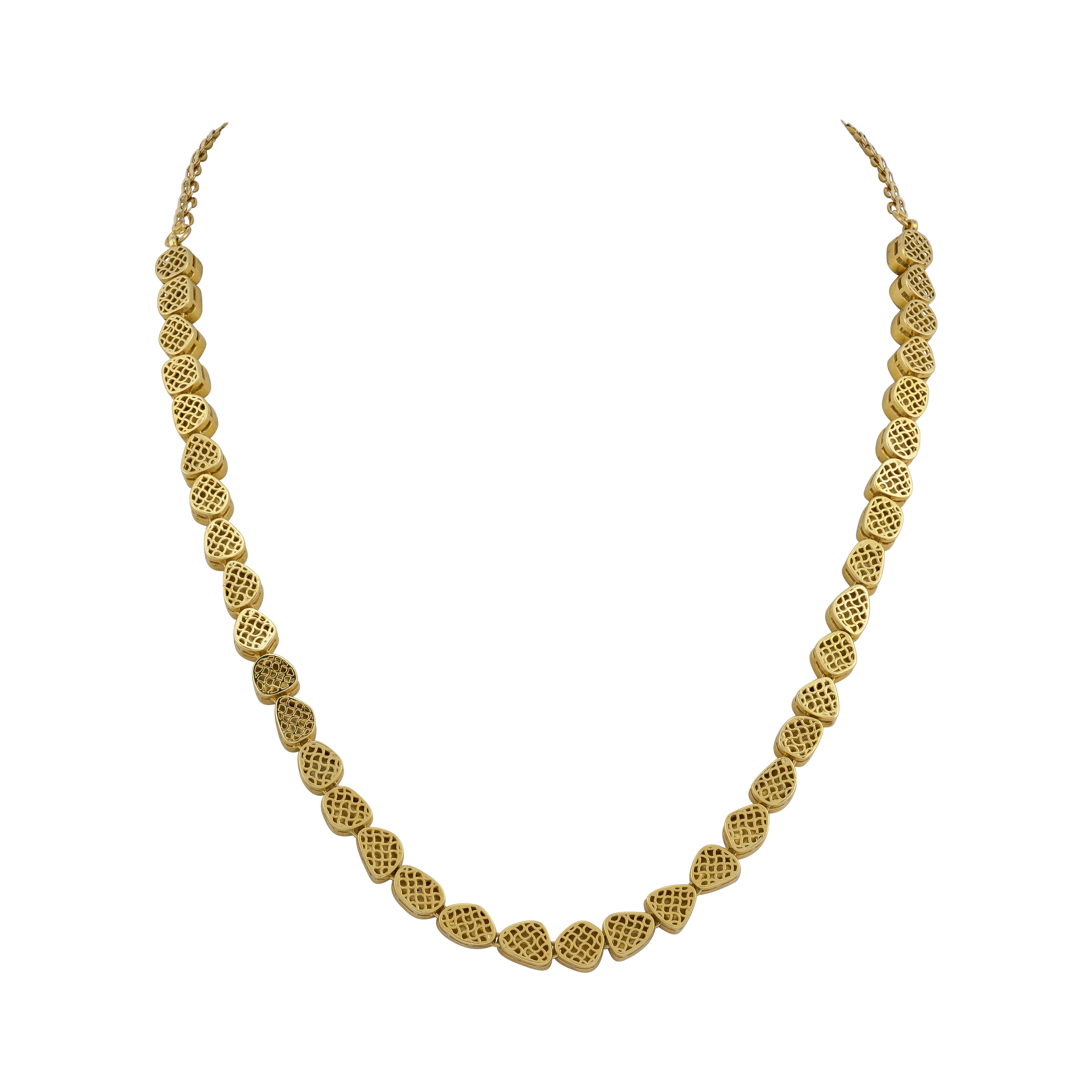 Radiant Polki Diamond Necklace in Open Setting